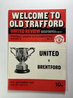 Manchester United v Brentford;  League Cup 2nd Round,  10th September 1975