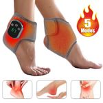 1 PAIR Electric Foot Ankle Massager Vibration & Heating Therapy for Pain Relief