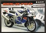 SUZUKI GSX-R750 Motorcycle Sales Brochure For 1998 Ref MB8GSXR750