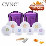 432Hz 6"-12" Set of 7 Chakra Design Quartz Crystal Singing Bowl with Carry Case