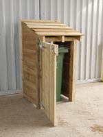Rustic Wheelie Bin Store With Door - Pressure Treated *IN STOCK*