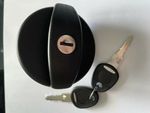 Locking Filler Cap c/w Cylinder and 2 Keys - Black  Caravan/Motorhome