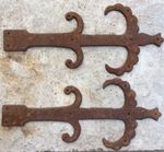 2 X PAIRS OF ORIGINAL KIRKPATRICK DECORATIVE HINGE FRONTS (4 HINGES IN TOTAL)