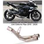 FIT Yamaha YZF R1 R1M Exhaust Mid Link Collector Pipe 2015 - 2021 MT10  60mm