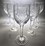 6x Zawiercie Monika 3 Crystal Cordial Glasses 115ml 16cm Vintage VGC