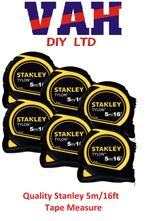6 x Stanley 5m Tylon Tape Measure 5m 516ft STA130696 New version