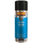 Hycote Black Gloss Spray Paint Aerosol Auto Car Multi-Purpose Fast -Drying 400ml