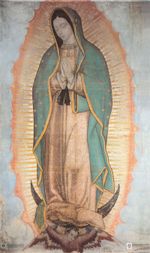Our Lady of Guadalupe on Museum Quality Stretched Canvas 24"x36"x.75"