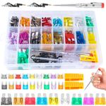 306Pcs SetStandard Auto Car Blade Fuses Box Assorted Car Van Bike Fuse 2A-35A