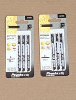 2 PACKS BLACK & DECKER PIRANHA U-SHANK JIGSAW BLADES FAST CUT FOR WOOD