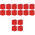 Ladder Feet Covers Plastic Red 16Pcs Non Slip Durable Ladder Foot Pads