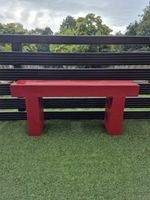 Garden Sleeper Bench -Red Colour-  Fully assembled