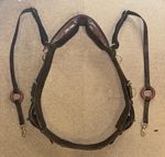 Vintage Brown English Leather Lunging / Breaking Roller & Side Reins By J.Highet