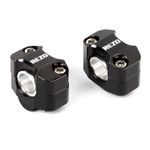 REZO Aluminium 22mm-28.6mm Handlebar Risers Black for Yamaha FZ1-N 06-15