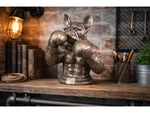 Antique Gold Finish French Bulldog Boxer Ornament Gold Gloves Frenchie Statue