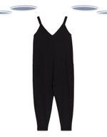 Ex White Stuff Women's Jumpsuit - Sleeveless Jersey Selena Solid Black