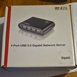 Lindy USB 2.0 Gigabit Network Server 4 Port 1000Mbps Max Data Rate