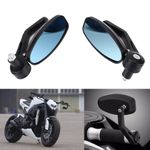 Motorbike Handle Bar End Mirrors CNC Aluminum Universal Cafe Racer Motorcycle