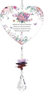 Charming 70th Birthday Suncatcher - Light-Catching Crystal Gift for Any Woman