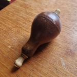 Vintage Wooden Turned Bedroom Hanging Light Switch Wood Old