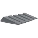 Xfort  Heavy Duty Rubber Door Wedge, Non-Slip Door Jammer, Grey, Pack of 5