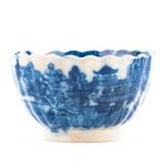 England Pearlware Cup Willow Pagoda Blue White Mason Miles Early 19th C