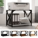 Printer Stand Desk Organiser Printer Table Stand 2-Tier Engineered Wood vidaXL