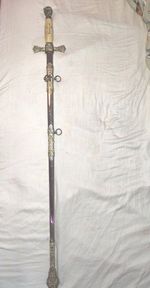 Templar Knights Masonic Freemason Fraternal Sword Named Engraved