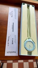 Swatch Chrono Royal SSX03L101N Chronograph Quartz 34mm Green Leather Box