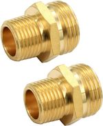 3/4” GHT Male x 1/2” NPT Male Connector, Brass Garden Hose Fitting, Adapter