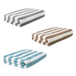 Striped Coral Velvet Bath Towel Adult Models For Home Use Strong Water-A