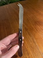 Vintage Cheese Board Knife Wooden Handle Made In England