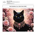 Pink Purfektion (Black Cat) Cross Stitch Chart in DMC