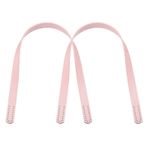 Leather Bag Handle, 2Pcs 23.6" l 1/16" W Leather Purse Strap, Pink