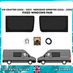 Mercedes Sprinter Side Windows Sprinter Windows MWB LWB + FIT KIT + U TRIM 06-25
