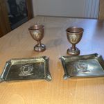 Staples or Etaple WW1 commerative ashtrays and egg cups training area France