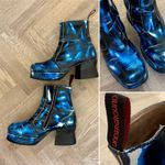 Vintage 90s Underground London Leather MadeinEngland CyberGoth Platform Boots 8