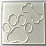 Dog bone and paw print inlay router jig multiple sizes 5  mm clear acrylic