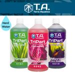 Terra Aquatica TriPart HW Kit 1L Grow Bloom Micro Hard Water 3 Part Formerly GHE