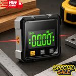360° Magnetic Digital Angle Gauge Finder With Laser Inclinometer Level Meter UK