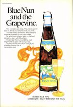 Vintage 1972 Advert for Sichel's BLUE NUN German White Wine #3 Original Print Ad