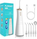 FlossJet Water Dental Flosser for Teeth Cordless with 300ML 4 Cleaning Modes 5 J
