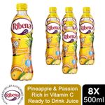 Ribena Pineapple & Passionfruit Ready to Drink Juice Rich in Vitamin C, 8x500ml