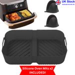 SILICONE AIR FRYER LINER FOR NINJA FLEX DRAWER AF500UK WITH SILICONE MITS - 3PCS