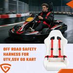 Pair Red 4 Point Car Racing Seat Belt Harness Ideal Offroad 4x4 SUV Buggy