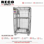 REFURBISHED FULL SECURITY MESH ROLL CAGE ROLLING PALLET ROLL CONTAINER WAREHOUSE