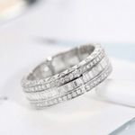 Baguette Diamond Eternity Engagement Wedding Band Ring 14K White Gold Finish