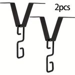 2 PCS Rain Chain Clips for Gutter, V-Shaped Connector for Rain Bell, Metal Hook