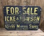 Vintage House Agents Wooden For Sale Sign Board for Icke & Rowson of Shrewsbury