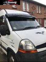 To fit Renault Master 2019-2023 Black Acrylic Sun Visor and Bonnet Guard Set